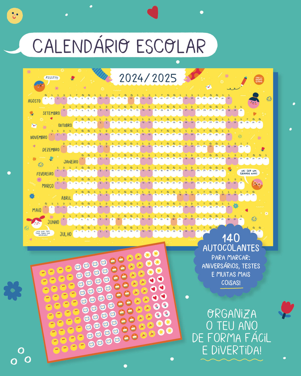 Calendário Escolar Anual 2024/2025 - Calendários - The Happy Gang